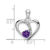 Heart Gemstone & Diamond Pendants