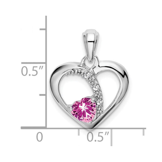 Heart Gemstone & Diamond Pendants