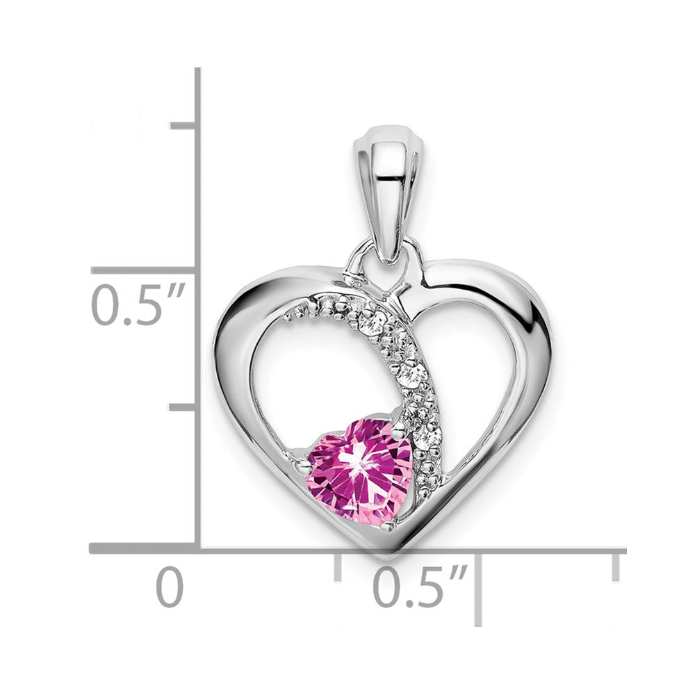 Heart Gemstone & Diamond Pendants