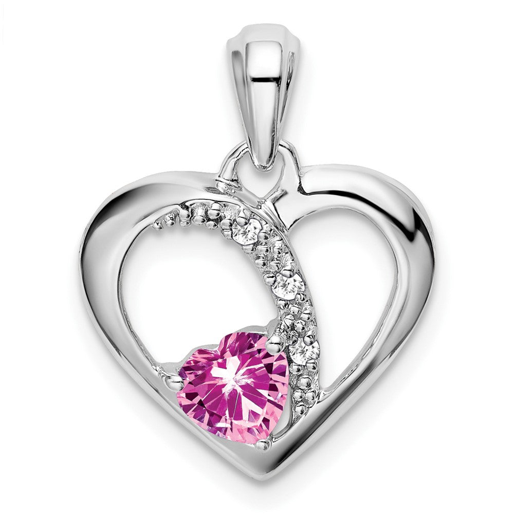 Heart Gemstone & Diamond Pendants