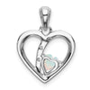 Heart Gemstone & Diamond Pendants