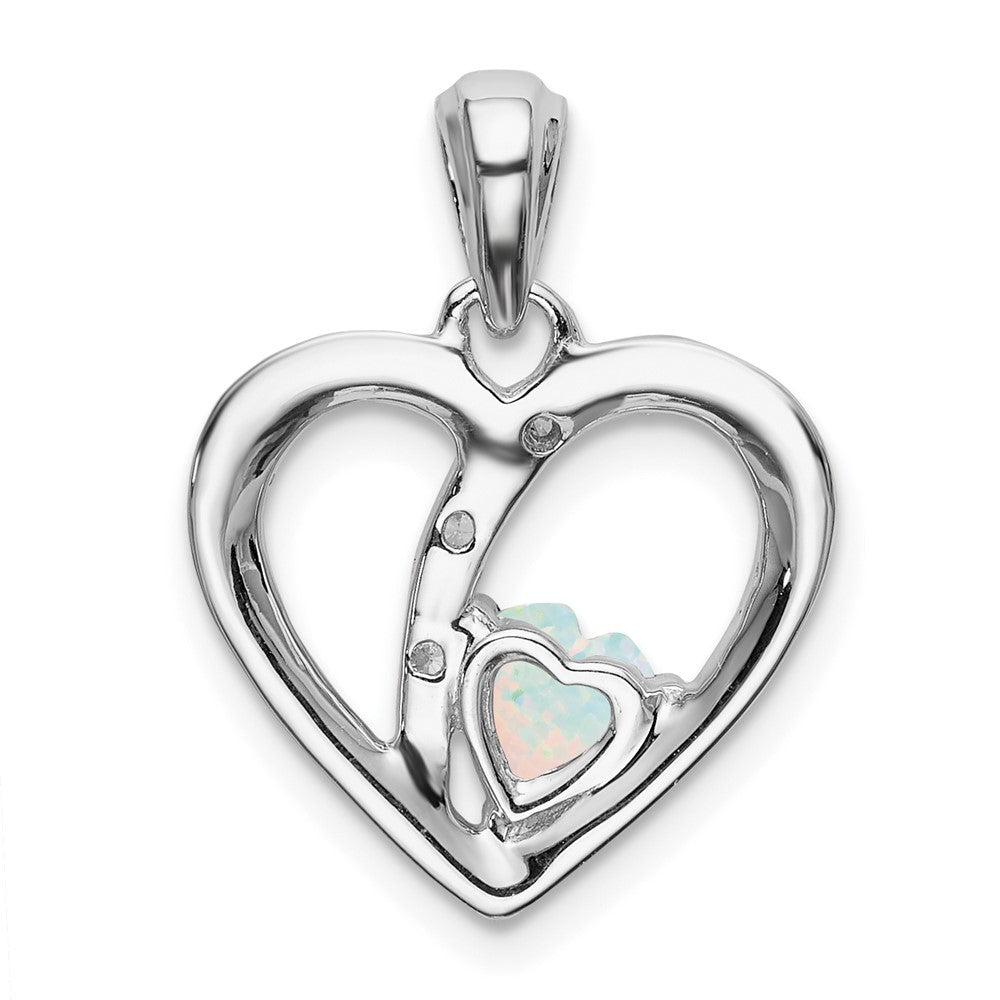 Heart Gemstone & Diamond Pendants