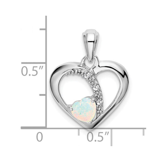 Heart Gemstone & Diamond Pendants