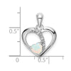 Heart Gemstone & Diamond Pendants