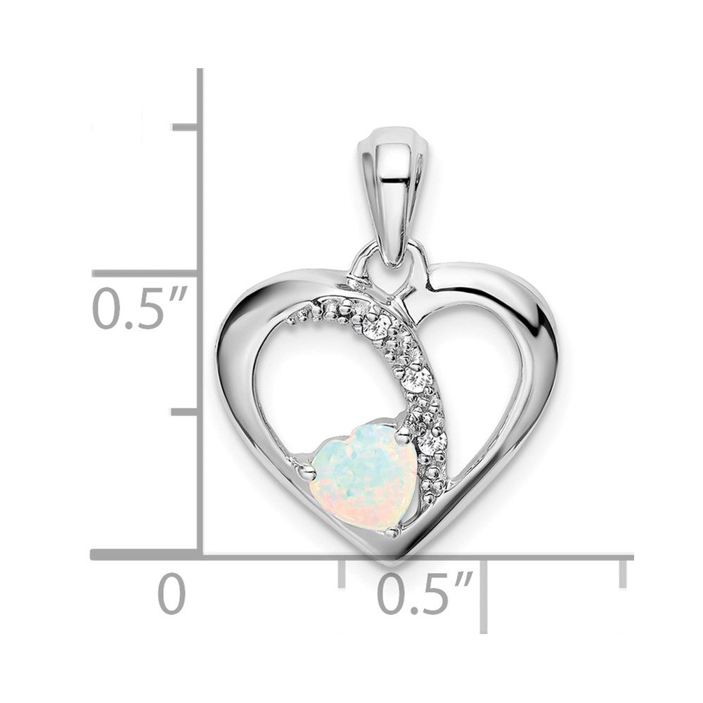Heart Gemstone & Diamond Pendants
