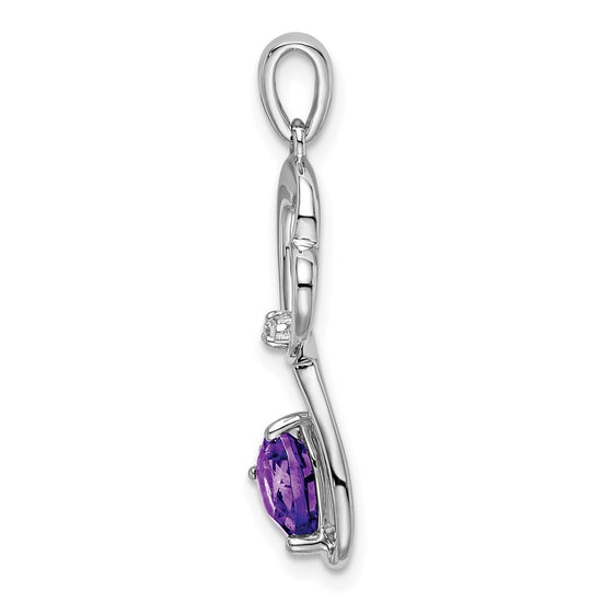 Heart Gemstone & Diamond Pendants