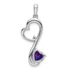 Heart Gemstone & Diamond Pendants