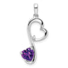 Heart Gemstone & Diamond Pendants