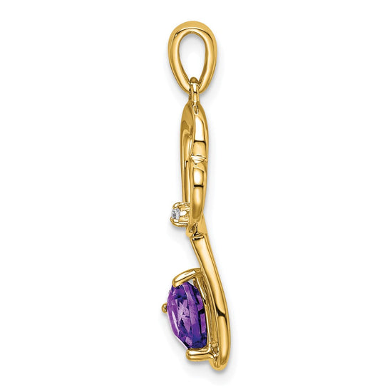 Heart Gemstone & Diamond Pendants