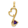 Heart Gemstone & Diamond Pendants