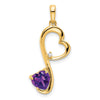 Heart Gemstone & Diamond Pendants