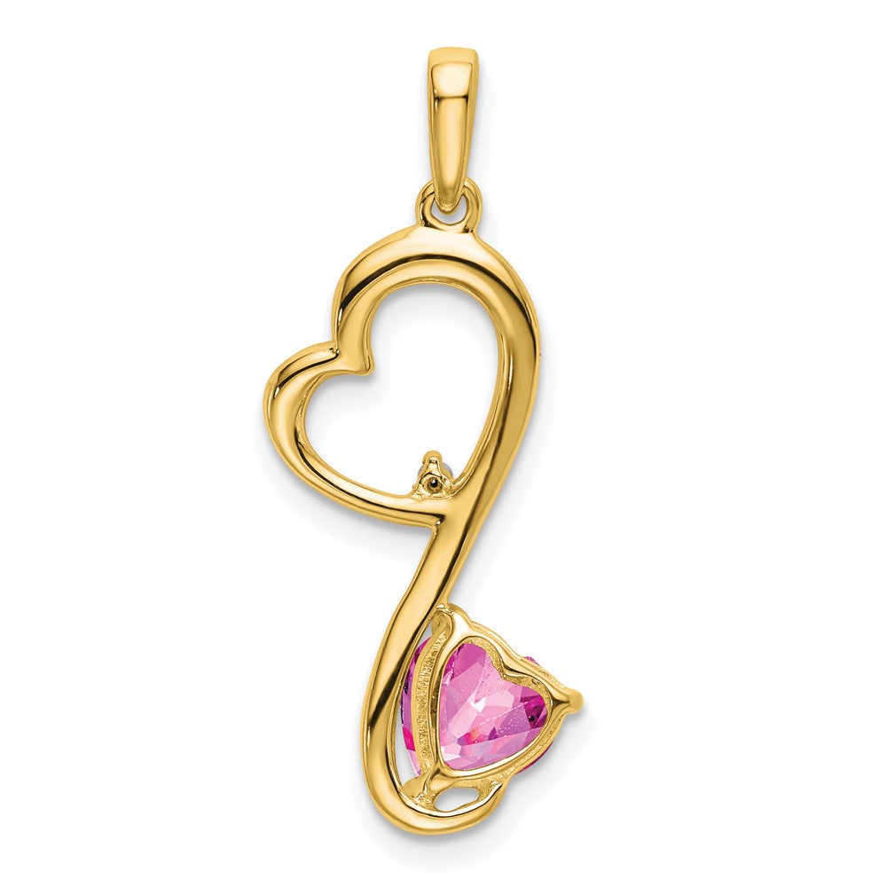 Heart Gemstone & Diamond Pendants