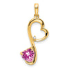 Heart Gemstone & Diamond Pendants