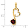 Heart Gemstone & Diamond Pendants