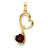 Heart Gemstone & Diamond Pendants