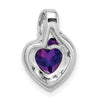 Gemstone and Diamond Heart Pendants