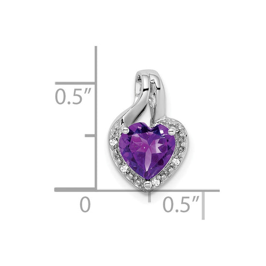 Gemstone and Diamond Heart Pendants