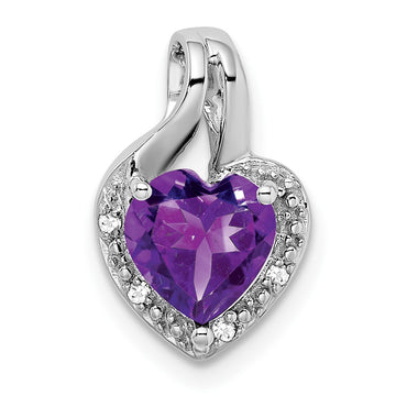 Gemstone and Diamond Heart Pendants