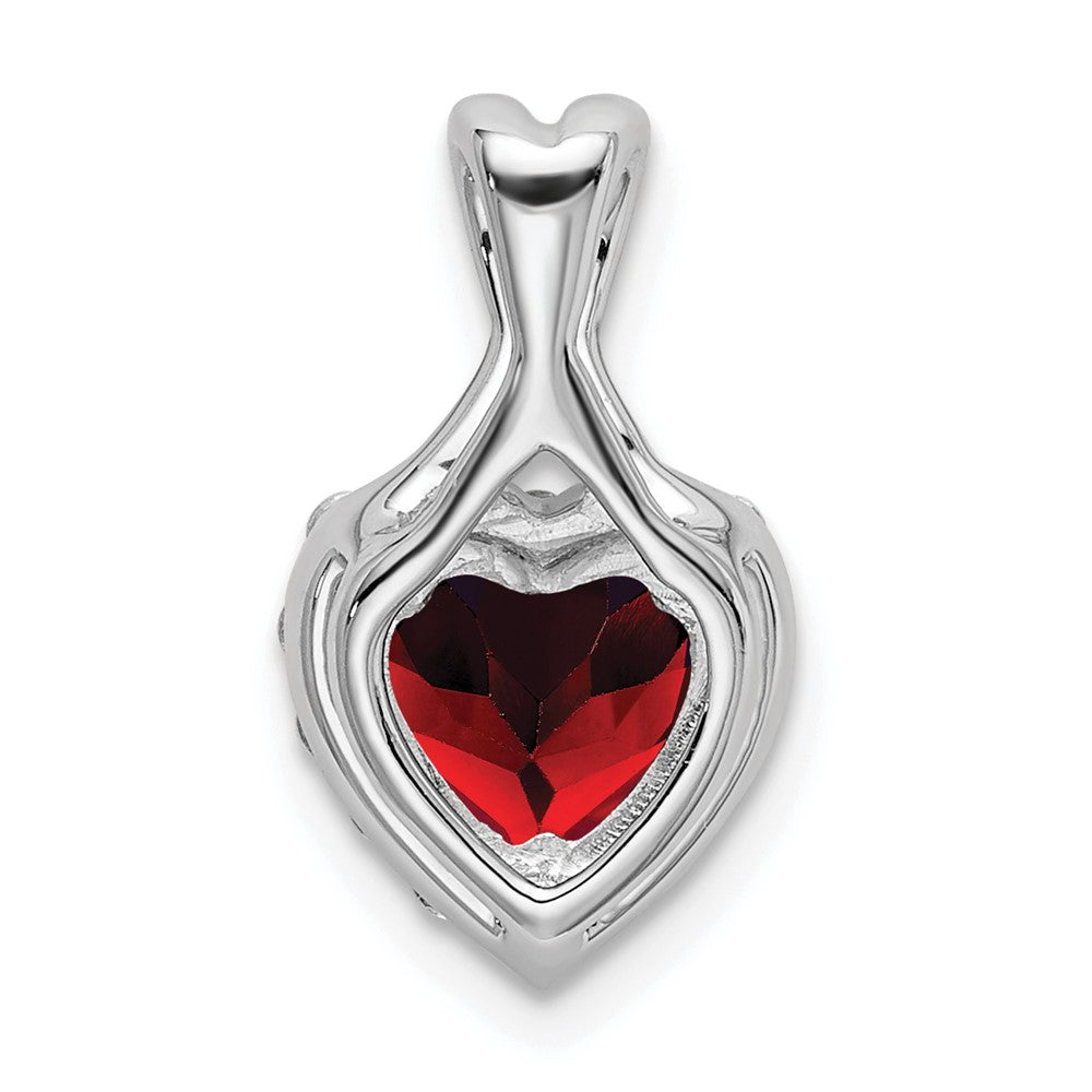 Gemstone and Diamond Heart Pendants