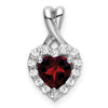 Gemstone and Diamond Heart Pendants