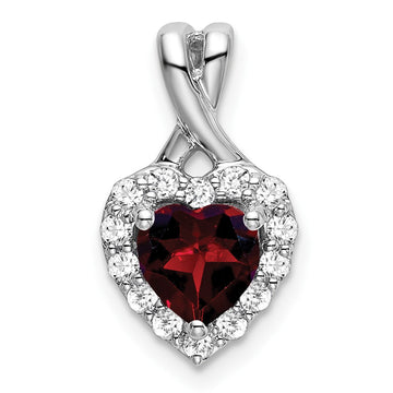 Gemstone and Diamond Heart Pendants