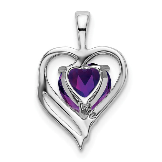 Gemstone and Diamond Heart Pendants