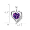 Gemstone and Diamond Heart Pendants