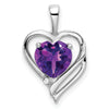 Gemstone and Diamond Heart Pendants
