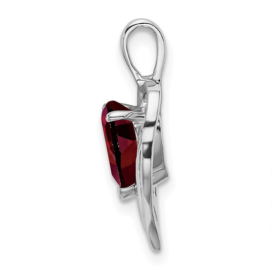Gemstone and Diamond Heart Pendants