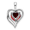 Gemstone and Diamond Heart Pendants