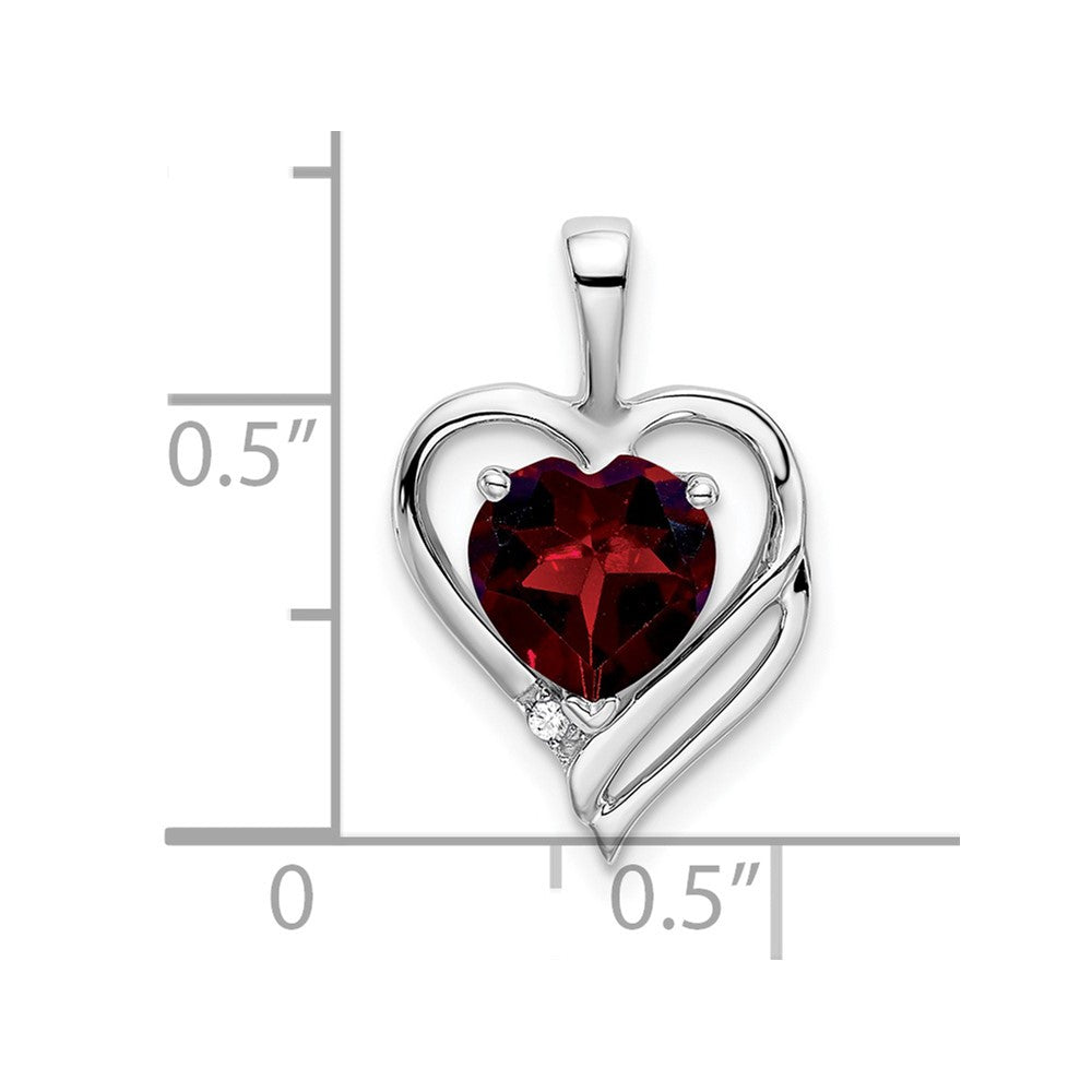 Gemstone and Diamond Heart Pendants