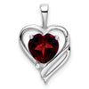 Gemstone and Diamond Heart Pendants