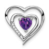 Gemstone and Diamond Heart Pendants