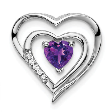 Gemstone and Diamond Heart Pendants