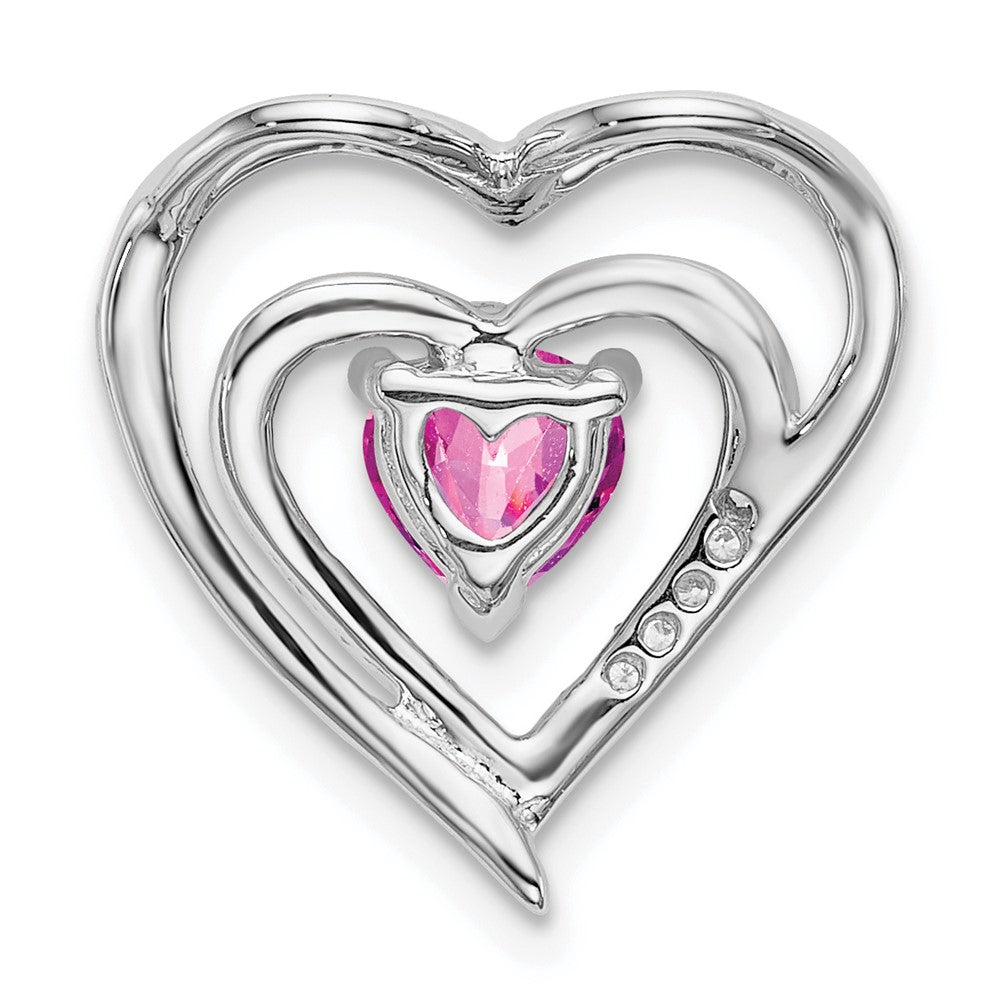 Gemstone and Diamond Heart Pendants
