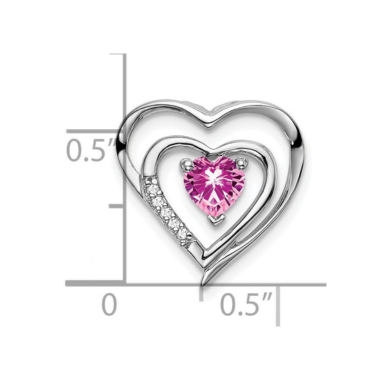 Gemstone and Diamond Heart Pendants