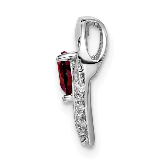 Gemstone and Diamond Heart Pendants