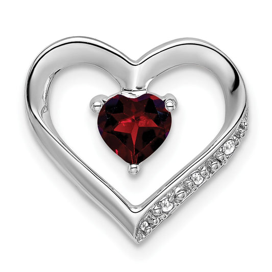 Gemstone and Diamond Heart Pendants