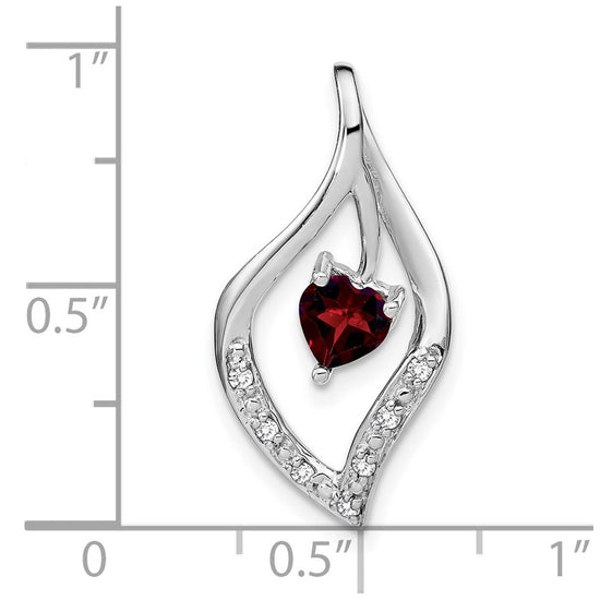 Heart Gemstone and Diamond Pendants