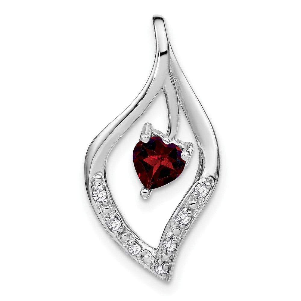 Heart Gemstone and Diamond Pendants