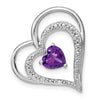 Gemstone and Diamond Heart Chain Slides