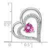 Gemstone and Diamond Heart Chain Slides