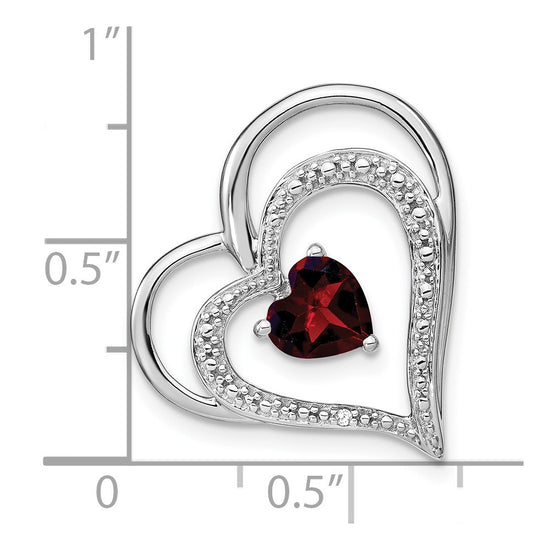 Gemstone and Diamond Heart Chain Slides