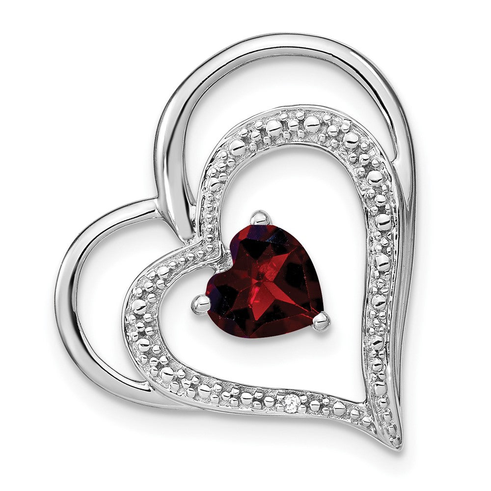 Gemstone and Diamond Heart Chain Slides