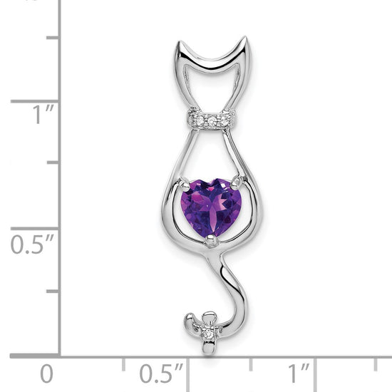 Gemstone and Diamond Cat Pendants