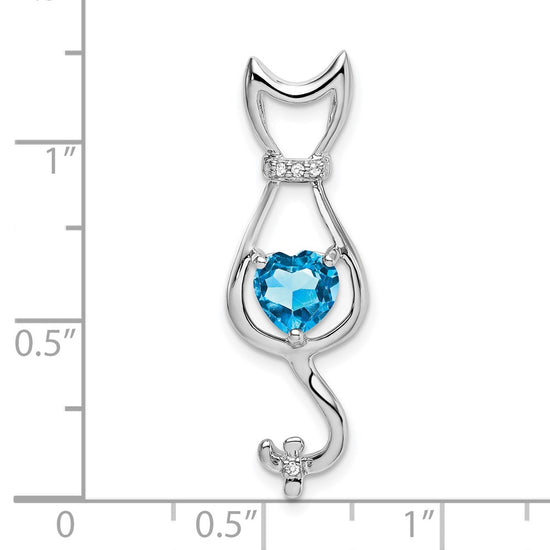 Gemstone and Diamond Cat Pendants