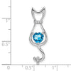 Gemstone and Diamond Cat Pendants