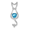 Gemstone and Diamond Cat Pendants