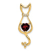 Gemstone and Diamond Cat Pendants