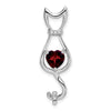 Gemstone and Diamond Cat Pendants